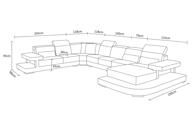 Living landscape Corner suite Corner sofa Upholstery Suite Sofas Couches new