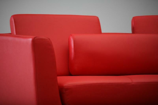Red Round Couch Corner sofa Living landscape Round sofa Upholstery Suite Sofas