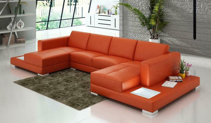 Living room Seat furniture Couch Suite Leather Sofa Upholstery Corner sofa en