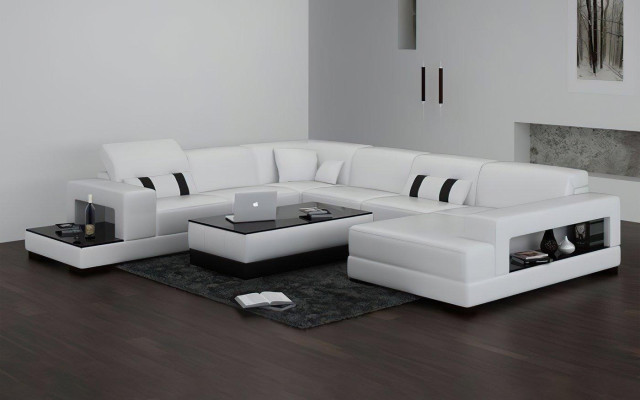 Corner sofa Sofa Couch Upholstery Deco Living landscape Leather Corner Sofas Suite