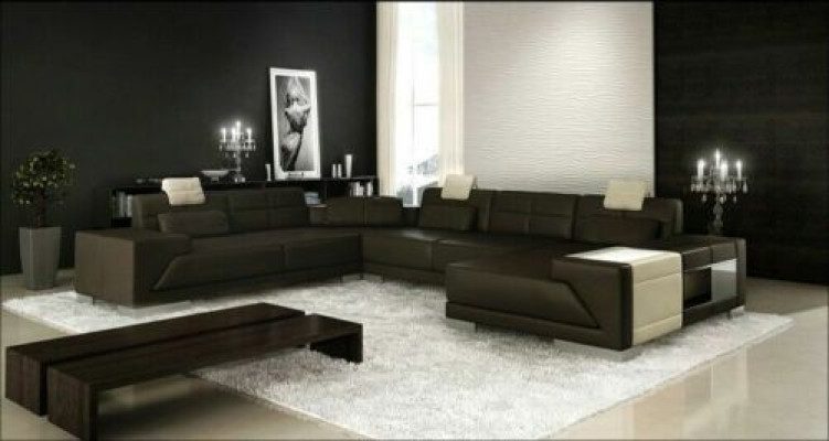 XXL BIG Living landscape U-shape Corner sofa Sofa Couch Upholstery Suite