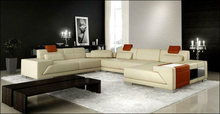 XXL BIG Living landscape U-shape Corner sofa Sofa Couch Upholstery Suite
