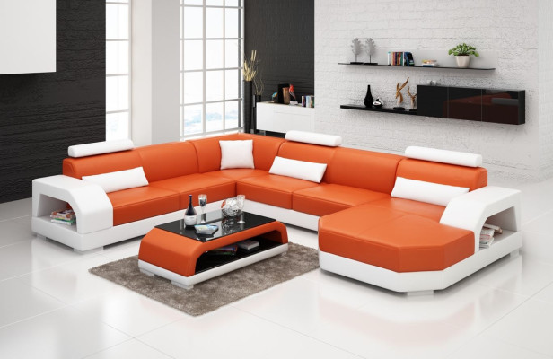 Couch Living landscape Corner suite Corner sofa Upholstery Suite Sofas Couches