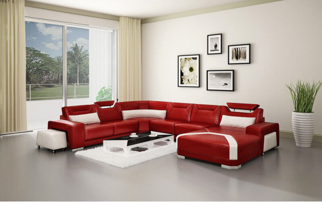 Living landscape U-shape Sofa Corner suite Corner sofa Corner sofa Couch Suite