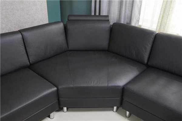 Corner sofa U-shape Sofa Couch Upholstery Corner sofa Living landscape Leather sofa