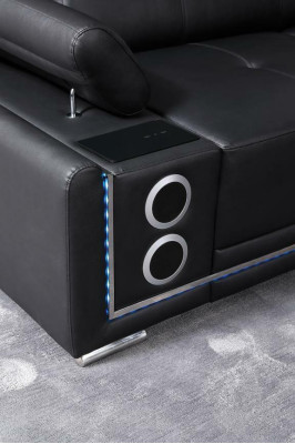 Modern Corner sofa Living landscape Couch Corner suite Led Line Illuminated