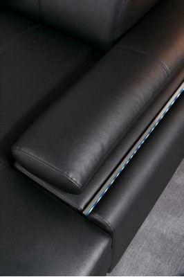 Modern Corner sofa Living landscape Couch Corner suite Led Line Illuminated
