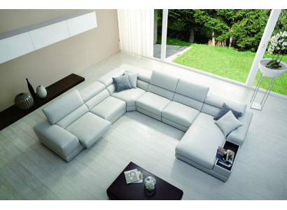 Relax Living landscape U-shape Corner sofa Couch Sofa Leather sofa Suite