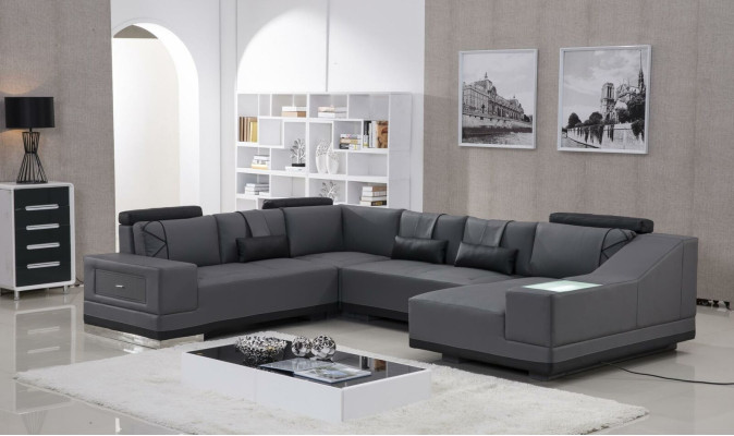 Corner sofa leather sofa Big xxl U-shape Living landscape decorative sofa couch suite
