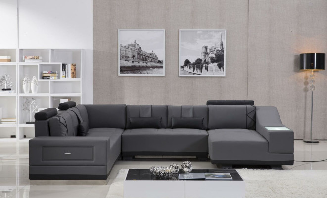 Corner sofa leather sofa Big xxl U-shape Living landscape decorative sofa couch suite
