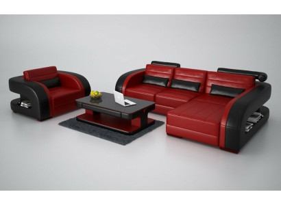 Modern Sofa Corner suite L-shape Upholstery Seat Corner Couch + Armchair Sofas