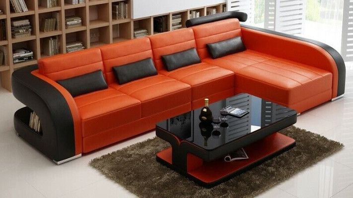 Modern Sofa Corner suite L-shape Upholstery Seat Corner Couch + Armchair Sofas