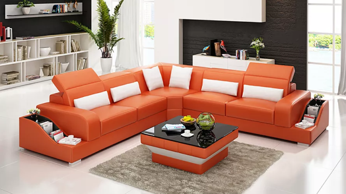 Leather Sofa Couches Design Living room Cheap Upholstery Furniture Seating Set Sofa new