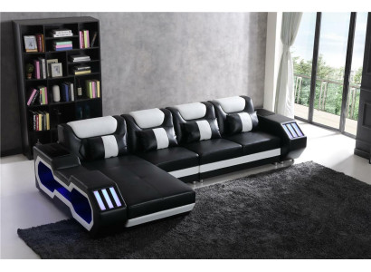 Relax Couches L-shape Shape Sofa Couch Suite Illuminated Living landscape