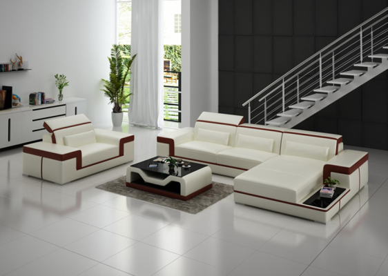 Corner sofa Set Couch Upholstery Corner Suite Armchair Living landscape L-shape