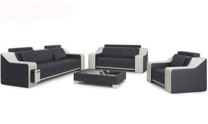 Leather Sofa Couch Living landscape 3+2+1 Seater Suite Modern Sofa Sets new