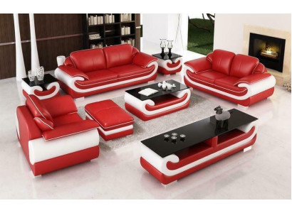 Relax Sofa set 3+2+1 Seater Set Design Sofas Upholstery Couches Leather