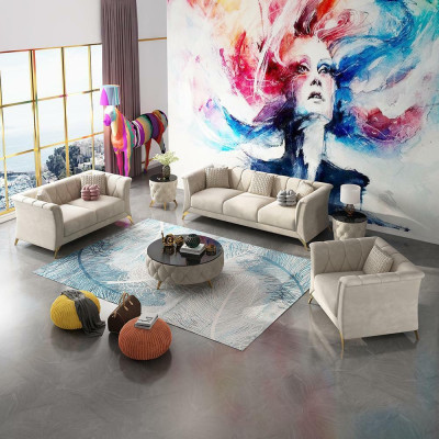 Designer Sofa set 3+2+1 Seater Fabric Couches Upholstery Suite Sofas Couch