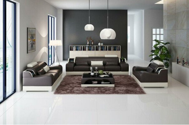 Designer Sofa set 321 Seater Sofa Couch Leather Suite Upholstery Set