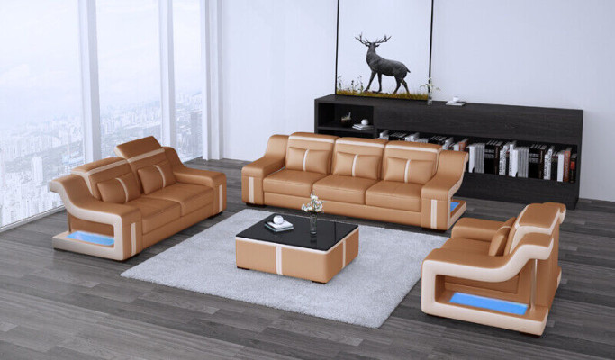 Modern Sofa set Couch Sofa Sets Group 321 Seater Leather Sofa