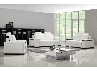Sofa set 3+2+1 Seater Set Design Sofas Upholstery Leather Relax Couches