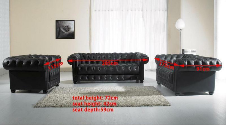 Leather Sofa Seat Pad Suite Chesterfield Chairs Design Sofa Couch Suite