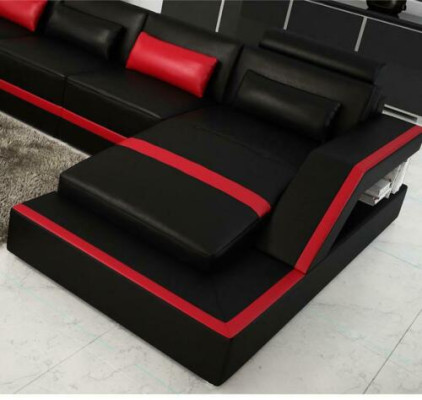 Leather sofa sofa couch corner sofa corner upholstery seat suite living landscape