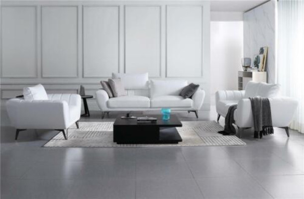 Leather furniture complete set - elegant designer couches living room seating furniture