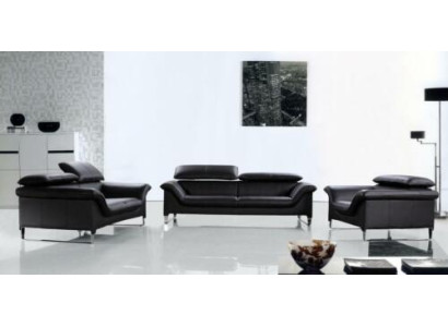 Leather sofa Couch Living landscape 3+1+1 Seater Suite Modern Design Sofa