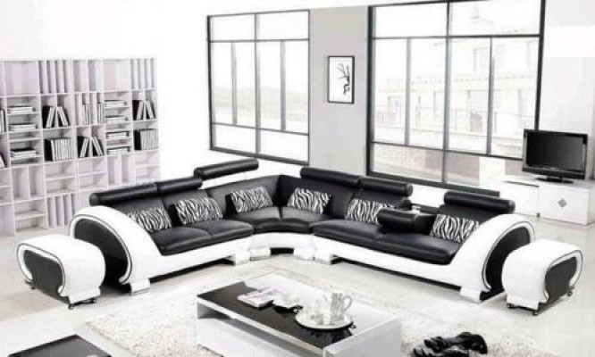 Corner sofa Corner suite L-shape Sofa Corner sofa Upholstery Living landscape Suite
