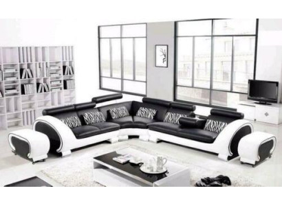 Corner sofa Corner suite L-shape Sofa Corner sofa Upholstery Living landscape Suite