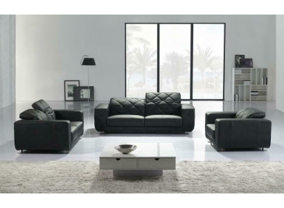 Leather sofa Living landscape 3+2 Seater Suite Design Modern Sofa Leather