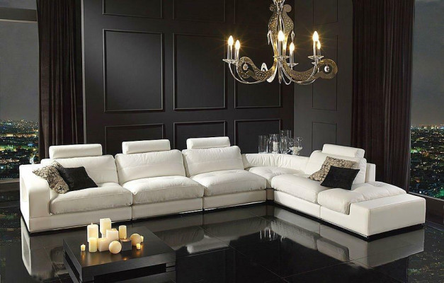 Living landscape Corner suite Sofa Corner sofa Couch Suite Upholstery Corner sofa