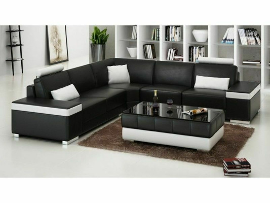 L-shape leather sofa upholstery seat couch suite corner sofa sofa couch