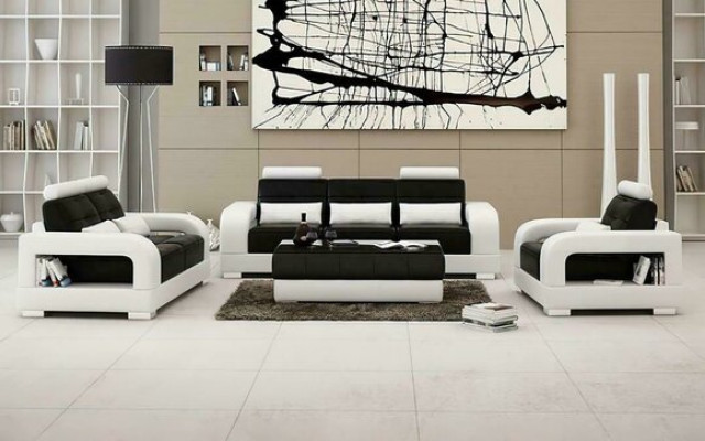 Sofa set Upholstery 3+1+1 Seater Set Design Sofas Couches Leather Modern