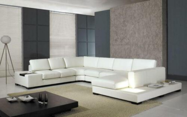 Leather sofa designer sofa U-shape living landscape couch decoration upholstery corner sofa