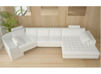 Designer Living room Corner sofa Couch Upholstery Seat Corner Garnitzur leather couches