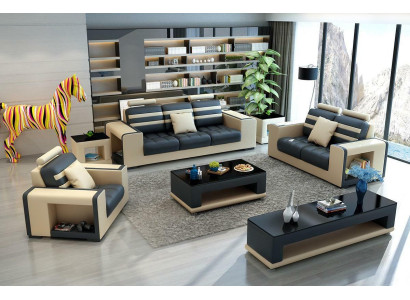 Sofa set 321 Seater Table Stool Coffee table Sideboard Suite Modern 5-piece.