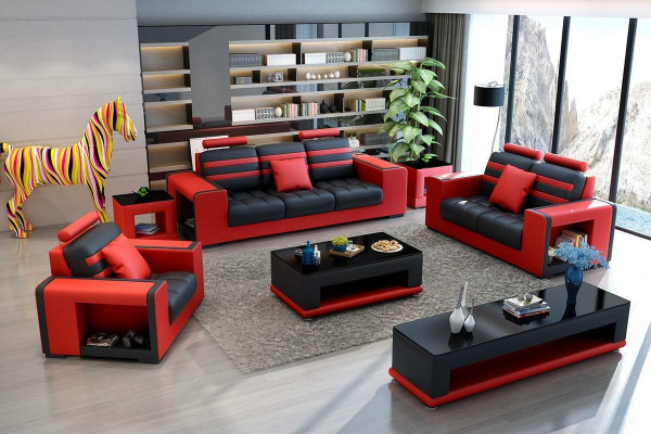 Sofa set 321 Seater Table Stool Coffee table Sideboard Suite Modern 5-piece.