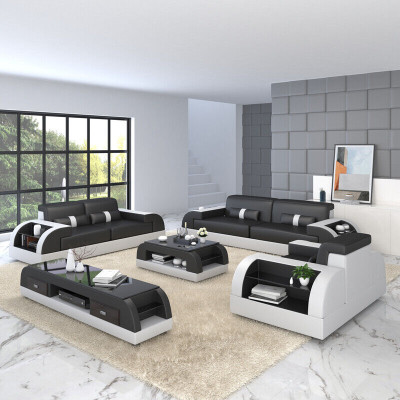 Sofa set 3+3 Seater Set Design Sofas Upholstery Couches Leather Relax