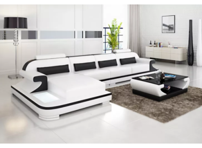 Leather sofa Corner sofa Upholstered sofa Upholstery Couch Corner suite Living landscape