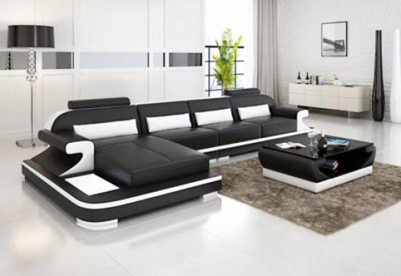 Leather sofa Corner sofa Upholstered sofa Upholstery Couch Corner suite Living landscape