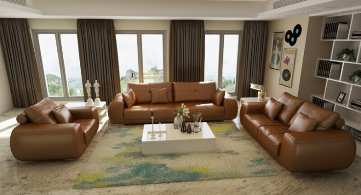 Sofa set Leather Sofa Couch Sets Design Modern Sofa 3+1+1 Seater