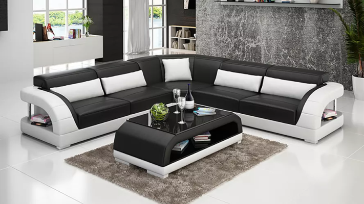 Leather Sofa Design Living room Couches Cheap Upholstery Furniture Seating Set Sofa new