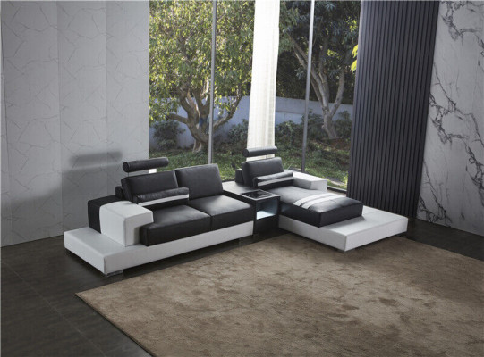 Living landscape Corner sofa Sofa Couch Upholstery Leather Corner Sofas Suite