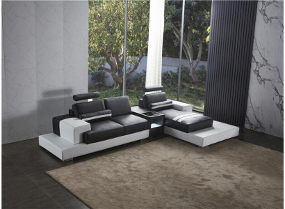 Living landscape Corner sofa Sofa Couch Upholstery Leather Corner Sofas Suite