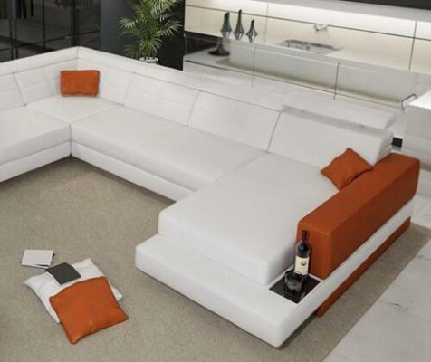 Designer Suite Corner suite Living landscape U-shape Couch Corner sofa Upholstery