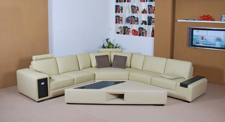 Designer Sofa Couch Corner sofa with Stool Suite Upholstery Living landscape