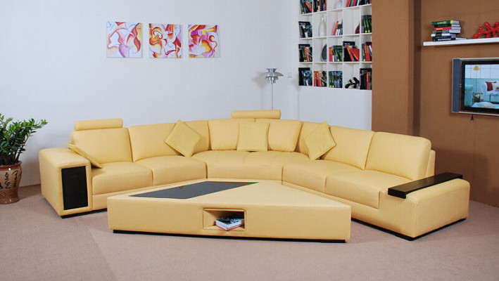 Designer Sofa Couch Corner sofa with Stool Suite Upholstery Living landscape