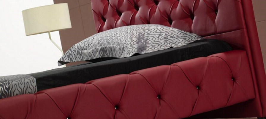 Designer Bed Chesterfield Leather Hotel Beds Luxury Double Sleeping Room